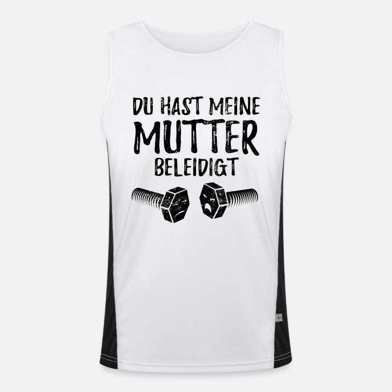 Du hast meine Mutter beleidigt - Schraube Funktionelles Kontrast-Tank Top für Männer 