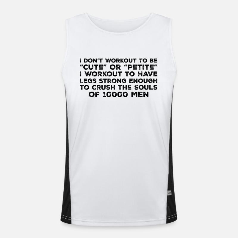 Ich trainiere nicht, um süß oder zierlich zu sein - Workout Funktionelles Kontrast-Tank Top für Männer 