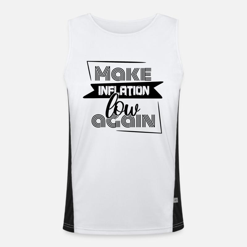 Quotes on inflation - Make Inflation low again Men's Functional Contrast Tank Top 