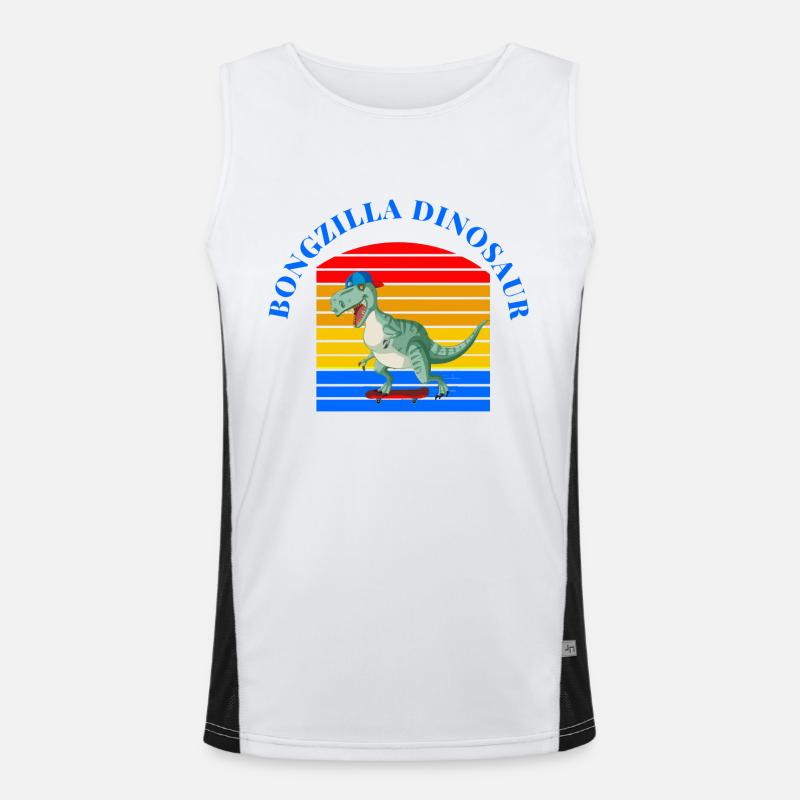 "Fanny von Bongzilla: Entdecke den Dinosaurier-Spaß!" 🦕 Funktionelles Kontrast-Tank Top für Männer 