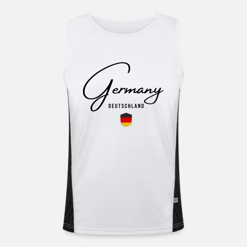 Flagge Deutschlands, deutscher Stolz Funktionelles Kontrast-Tank Top für Männer 
