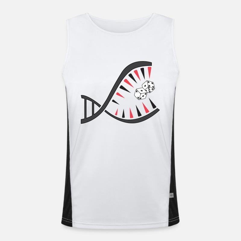 Backgammon DNA Piranha – Einzigartiges Funktionelles Kontrast-Tank Top für Männer 