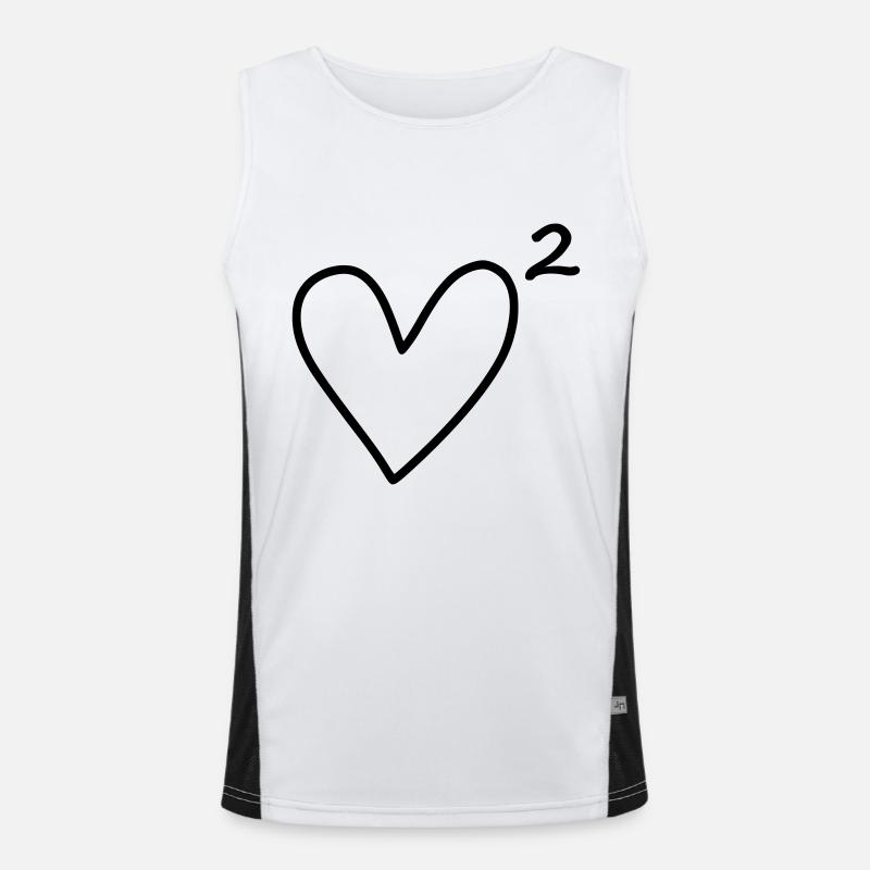 Herz hoch 2 Funktionelles Kontrast-Tank Top für Männer 
