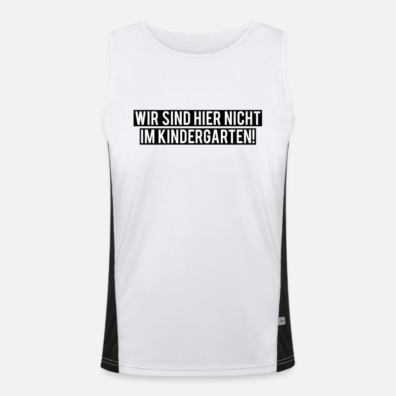 Wir sind hier nicht im Kindergarten! Einschulung Funktionelles Kontrast-Tank Top für Männer 