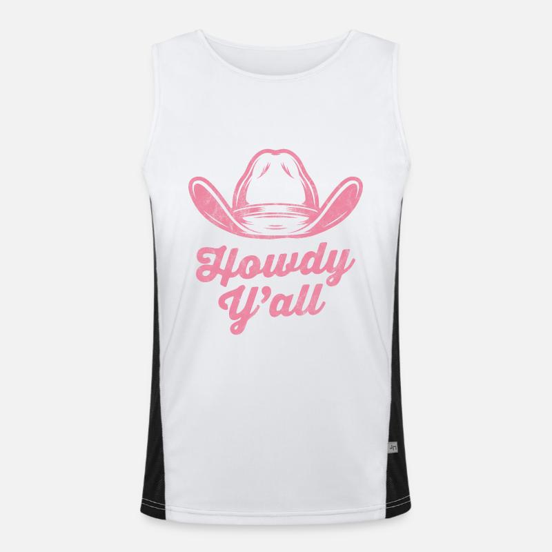 Howdy Y'all Funktionelles Kontrast-Tank Top für Männer 