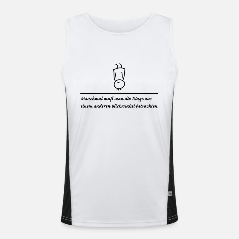 anderer Blickwinkel Funktionelles Kontrast-Tank Top für Männer 