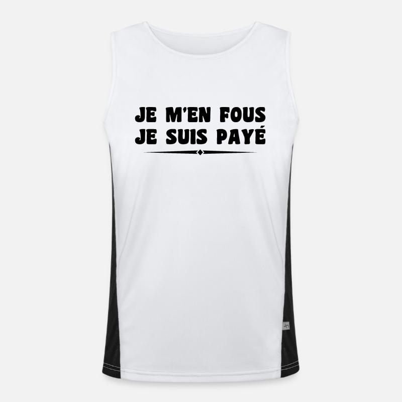 Es ist mir egal, ich werde bezahlt Funktionelles Kontrast-Tank Top für Männer 