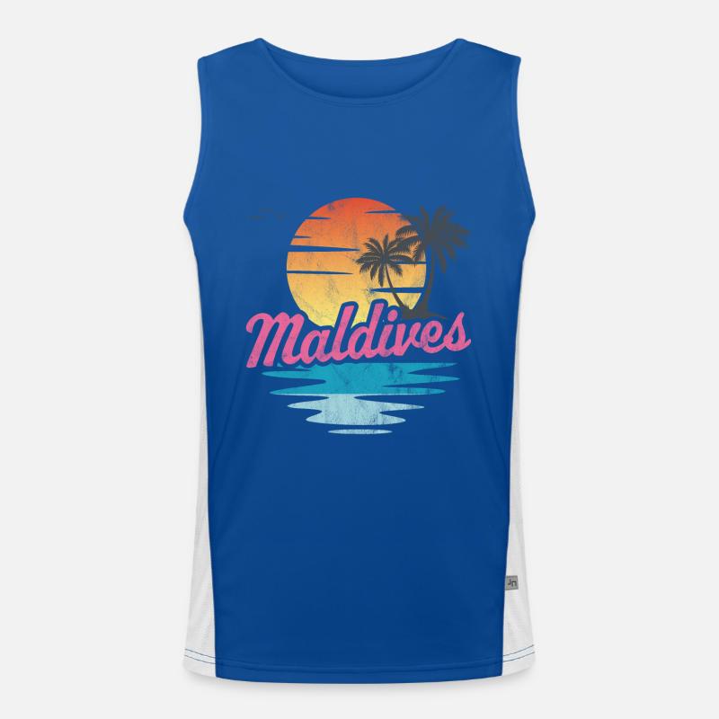 Malediven Funktionelles Kontrast-Tank Top für Männer 