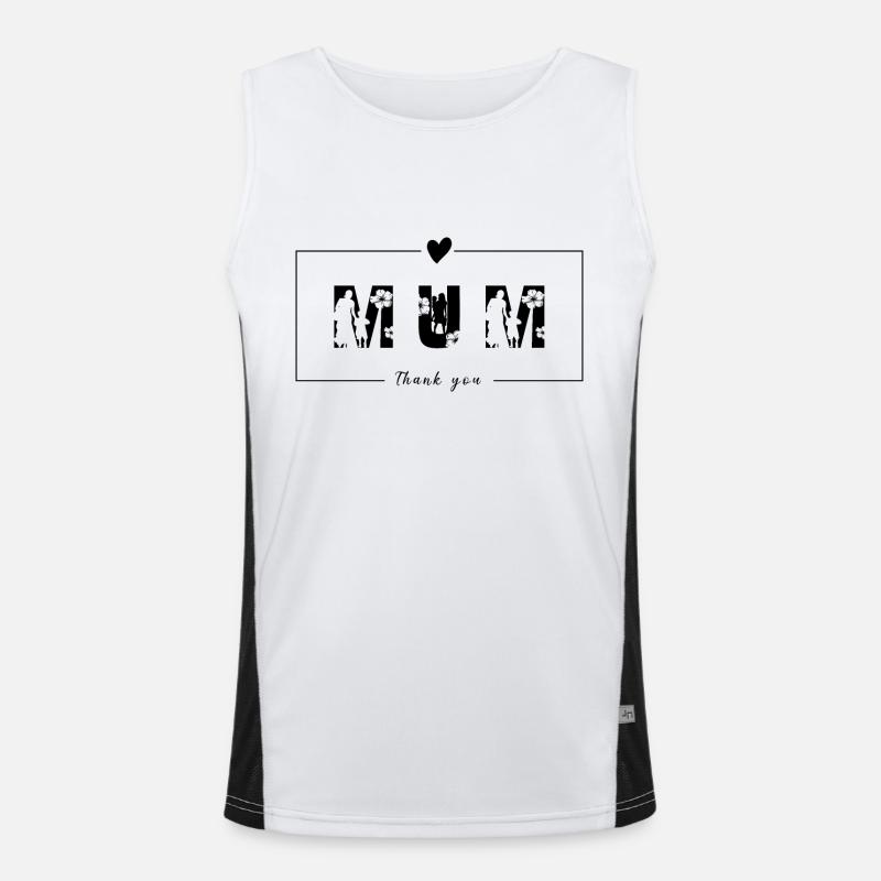 DANKE MAMA, Muttertag Funktionelles Kontrast-Tank Top für Männer 