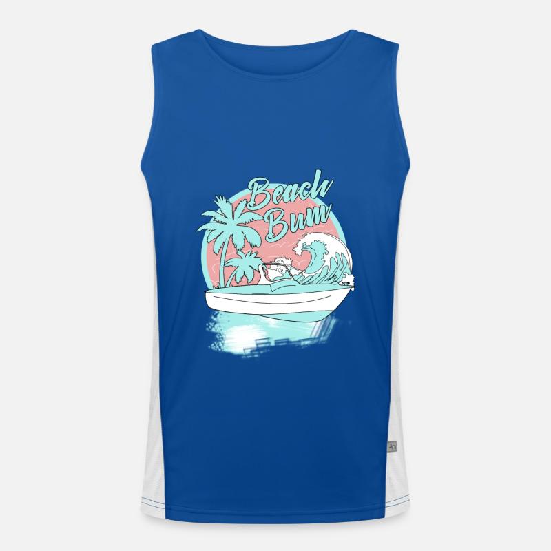 Beach Bum Funktionelles Kontrast-Tank Top für Männer 