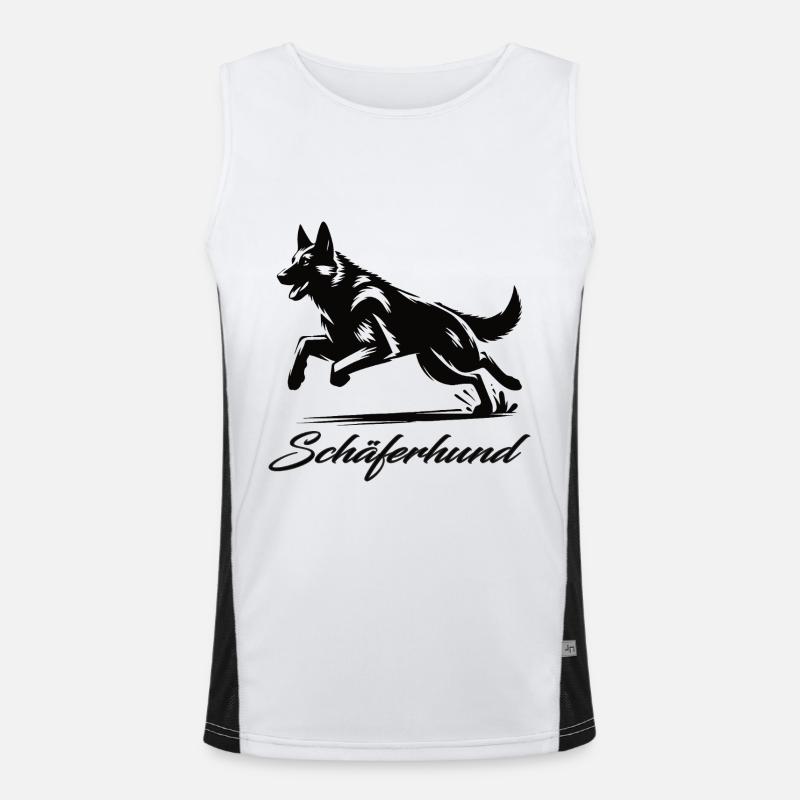 German Shepherd – Loyal companion in a cool design Men's Functional Contrast Tank Top 