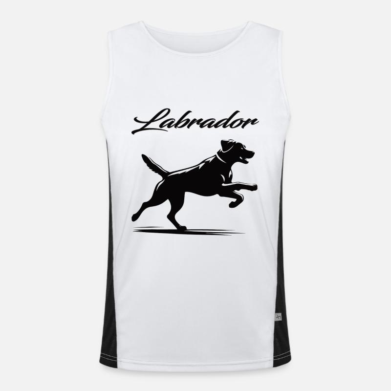 Labrador Design – Treu, verspielt und lebensfroh Funktionelles Kontrast-Tank Top für Männer 