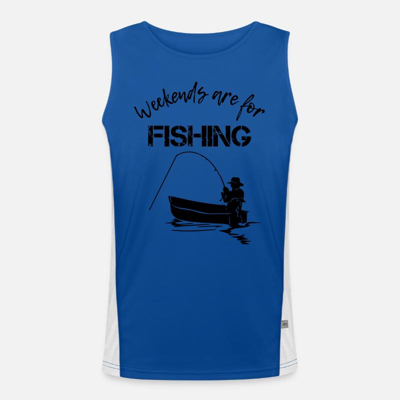 Les week-ends sont pour la pêche Débardeur respirant contrasté Homme 