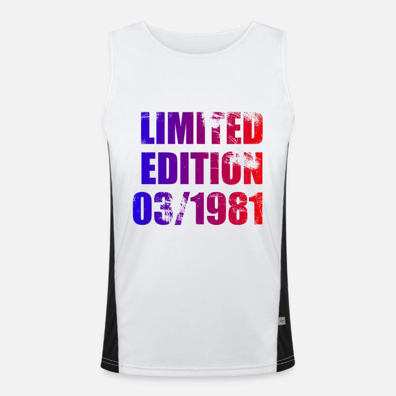 44e anniversaire Edition limitée 03/1981 Débardeur respirant contrasté Homme 