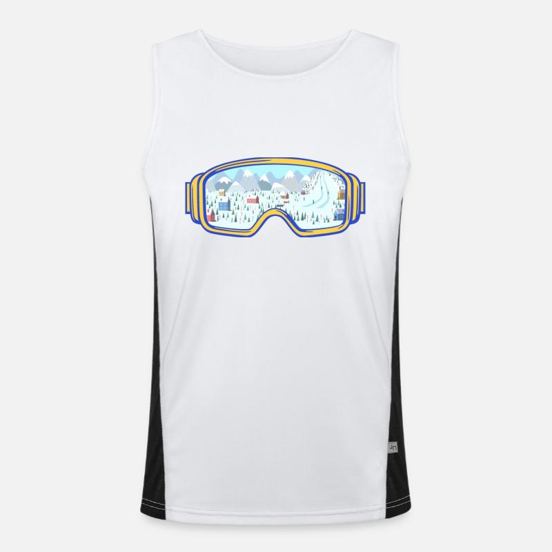 Ski Google, Snowboard Funktionelles Kontrast-Tank Top für Männer 