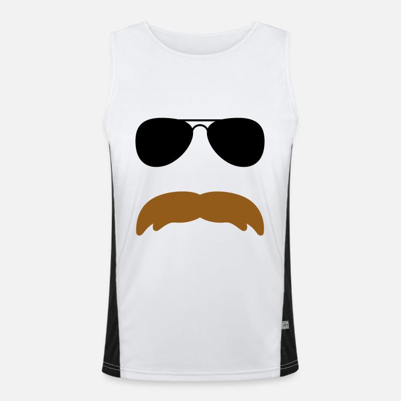 Olaf Schnörrisson - Men's Functional Contrast Tank Top  - white/black