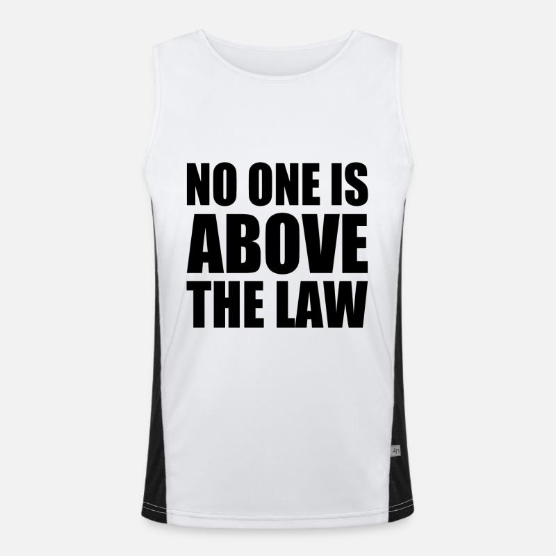 no one is above the law Men's Functional Contrast Tank Top 