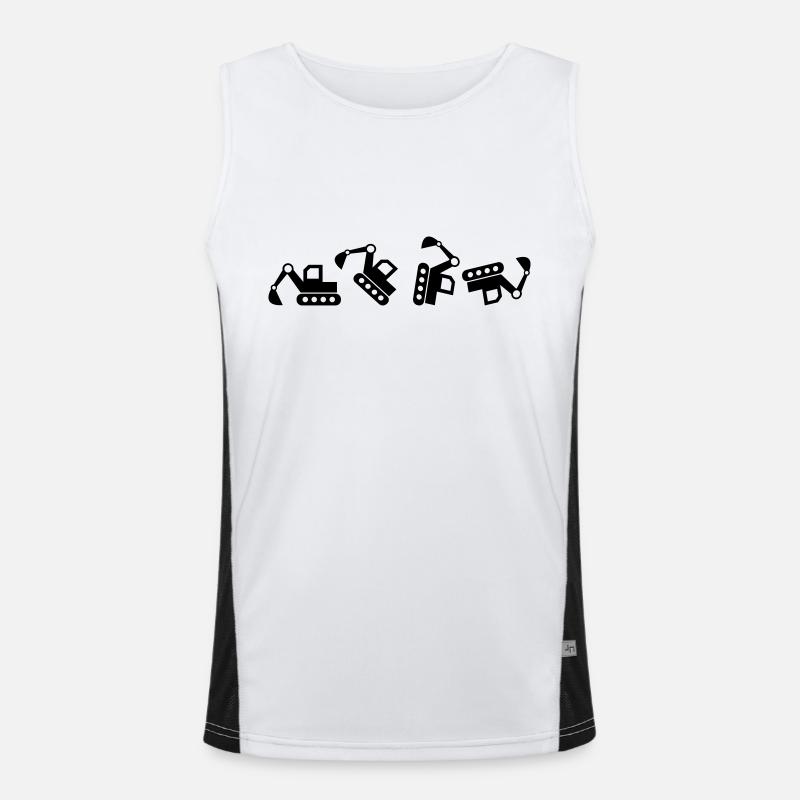 Excavator excavator operator dredging construction worker gift Men's Functional Contrast Tank Top 