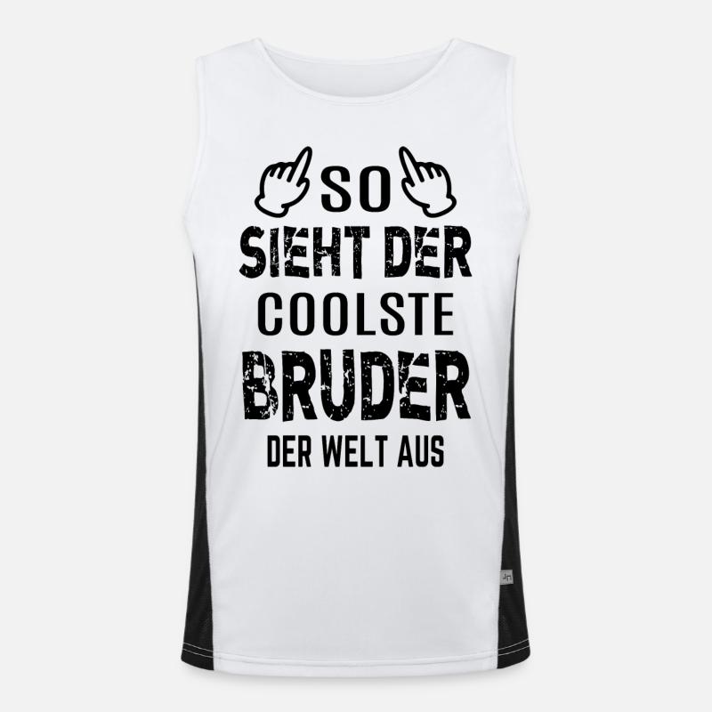 Coolster bester Bruder der Welt Geschenkidee Bro Funktionelles Kontrast-Tank Top für Männer 