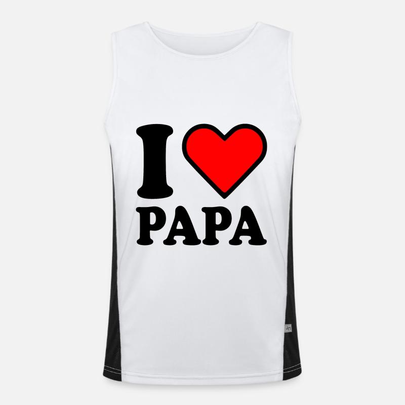 I love papa Funktionelles Kontrast-Tank Top für Männer 