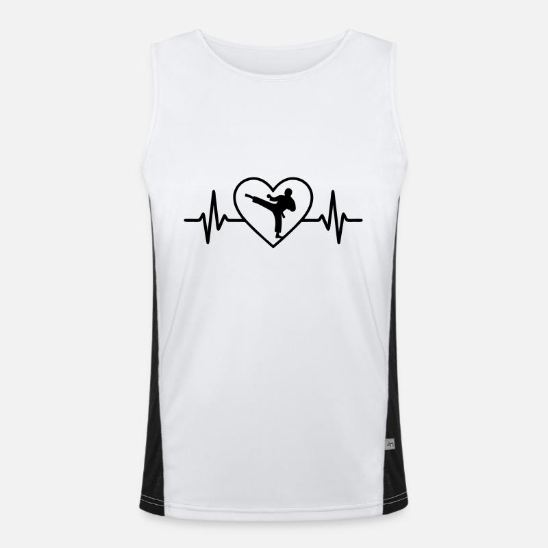 Herz-Karate Funktionelles Kontrast-Tank Top für Männer 