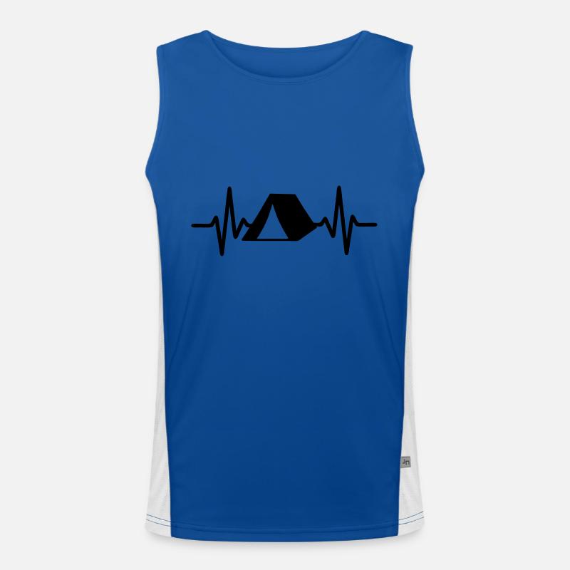 Herzschlag Camping Funktionelles Kontrast-Tank Top für Männer 