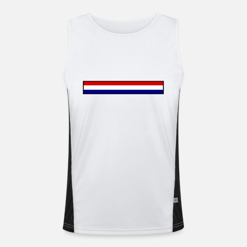 Holland flag Men's Functional Contrast Tank Top 