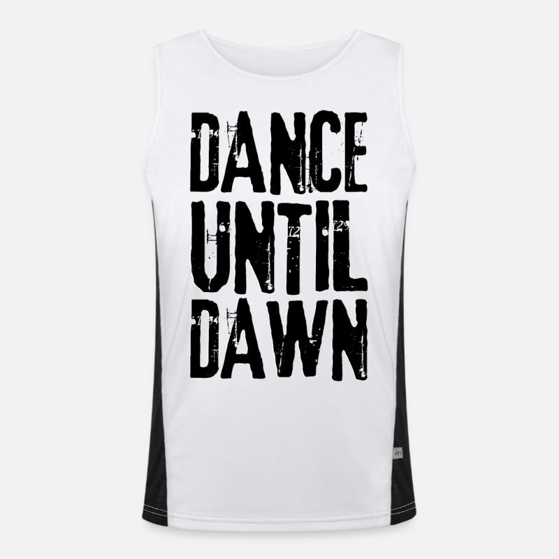 DANCE UNTIL DAWN black - Men's Functional Contrast Tank Top  - white/black