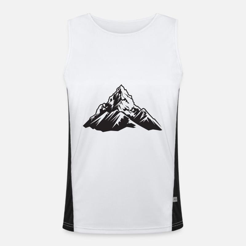 Berge Landschaft Funktionelles Kontrast-Tank Top für Männer 