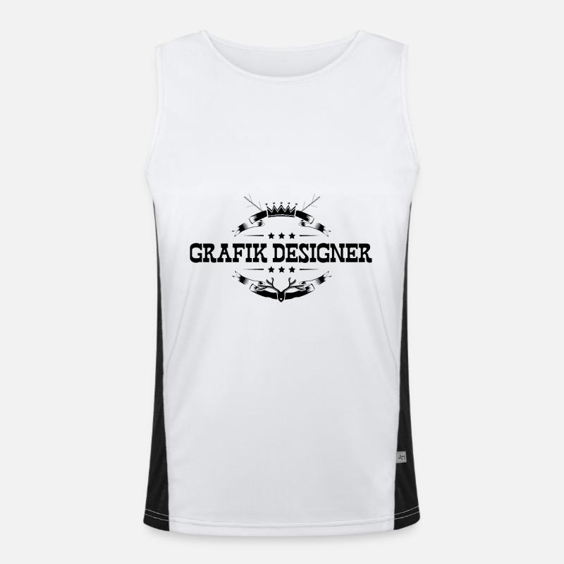 Grafik Designer Beruf Funktionelles Kontrast-Tank Top für Männer 