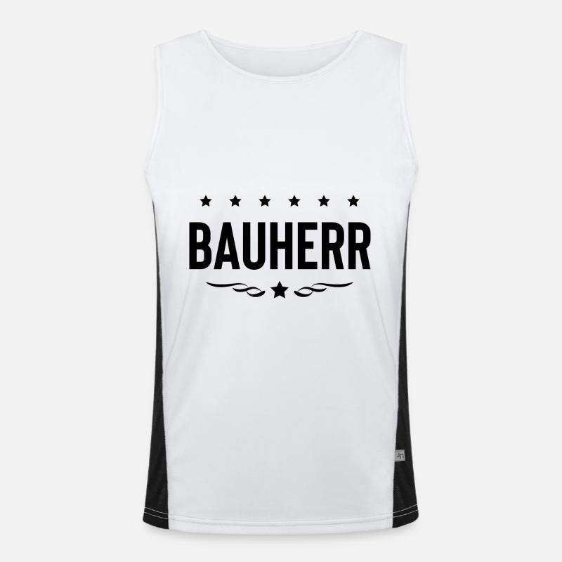 Bauherr Haus Bau Funktionelles Kontrast-Tank Top für Männer 