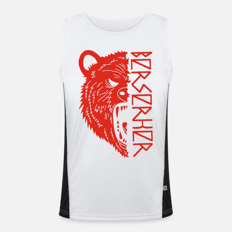 Guerrier ours rouge Débardeur respirant contrasté Homme 
