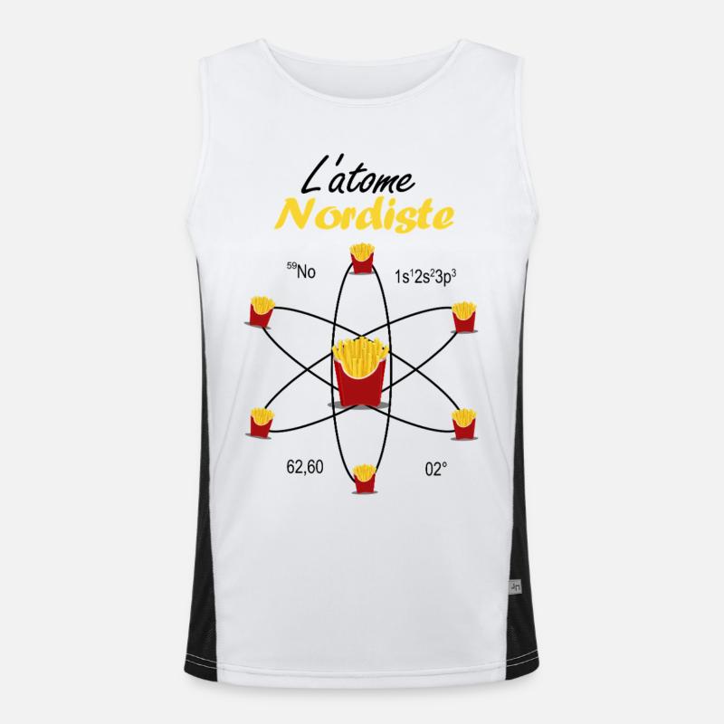 Nördliches Atom Geschenk Ch'ti Science Pride Emblem Funktionelles Kontrast-Tank Top für Männer 