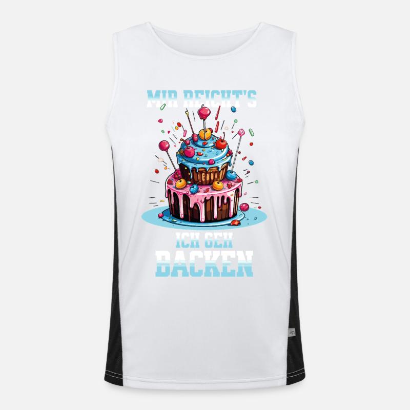 Baking Baker Baking Queen Baking Fairy Cake Cake Men's Functional Contrast Tank Top 