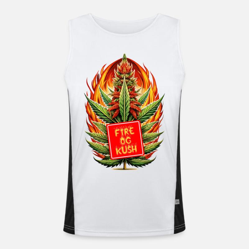 Fire Og Kush Funktionelles Kontrast-Tank Top für Männer 