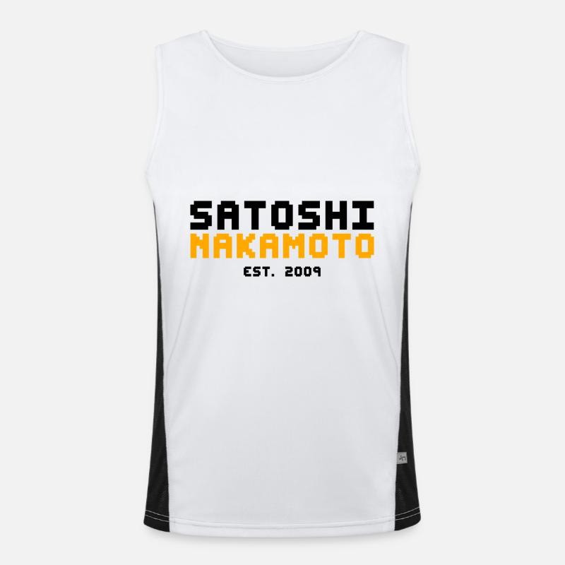 Satoshi Nakamoto 2009 Bitcoin Débardeur respirant contrasté Homme 