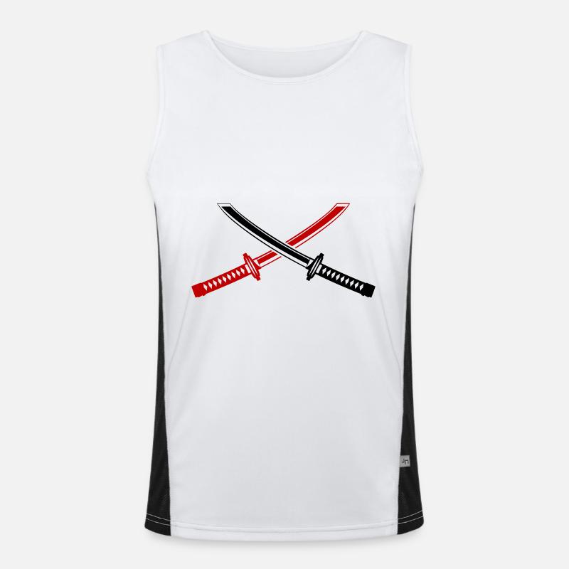 Icône d’épée de samouraï Débardeur respirant contrasté Homme 