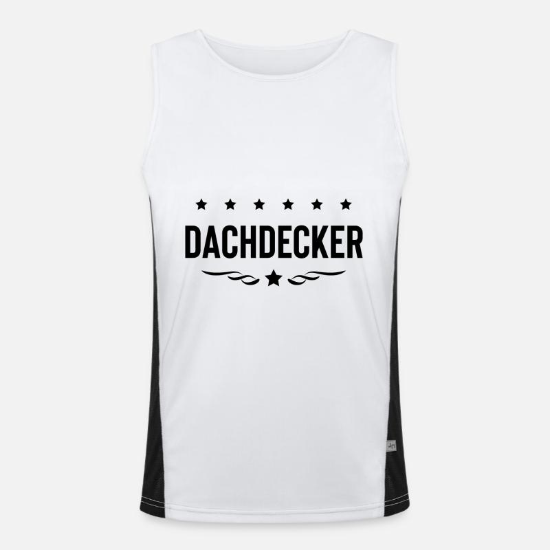 Dachdecker Beruf Funktionelles Kontrast-Tank Top für Männer 