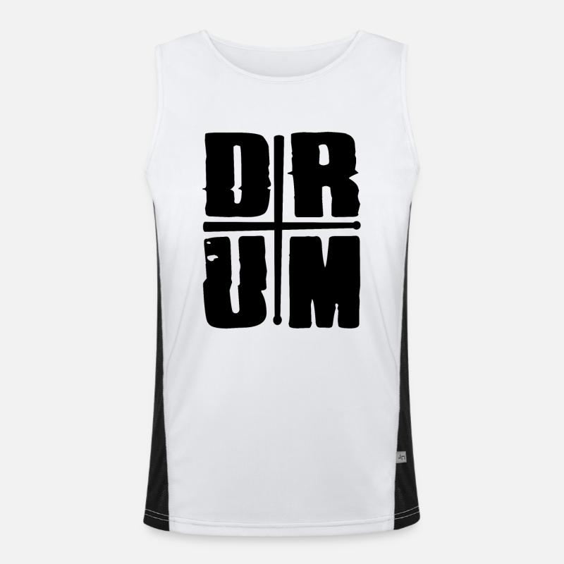 Drum Drumsticks for Percussionists gift idea Funktionelles Kontrast-Tank Top für Männer 