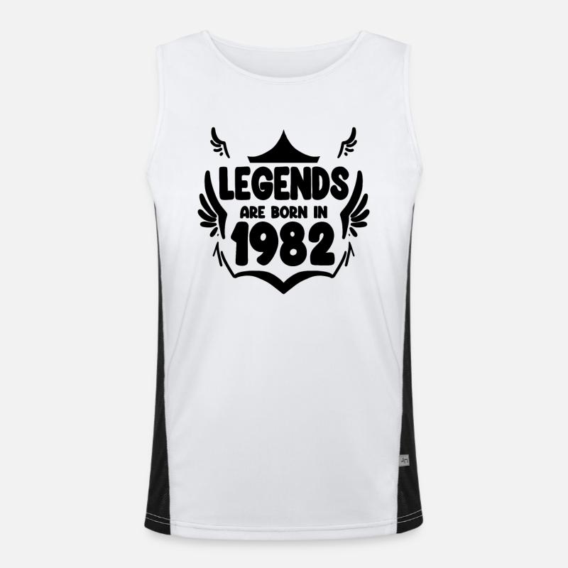 1982 - Né en 1982 Débardeur respirant contrasté Homme 