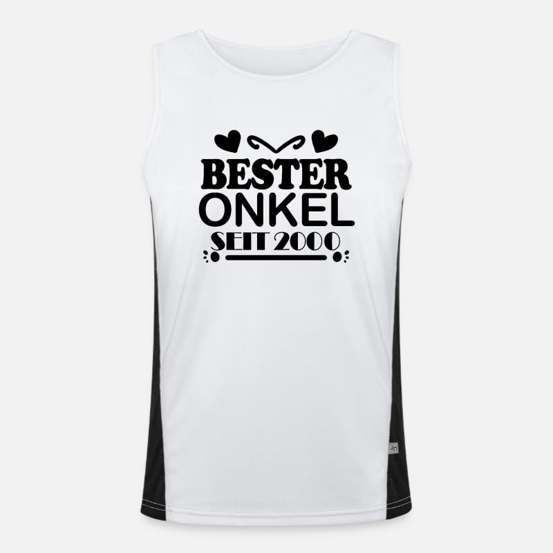 Bester Onkel seit 2000 Funktionelles Kontrast-Tank Top für Männer 