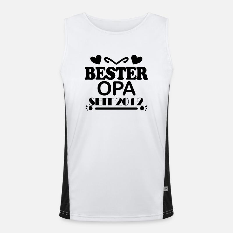 Bester Opa seit 2012 Funktionelles Kontrast-Tank Top für Männer 