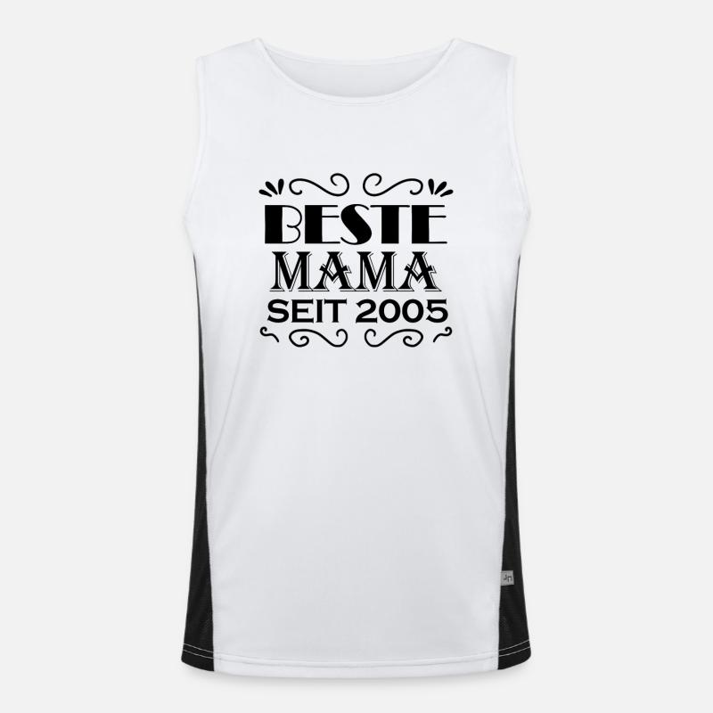 Beste Mama seit 2005 - Beste Mutter seit 2005 Funktionelles Kontrast-Tank Top für Männer 