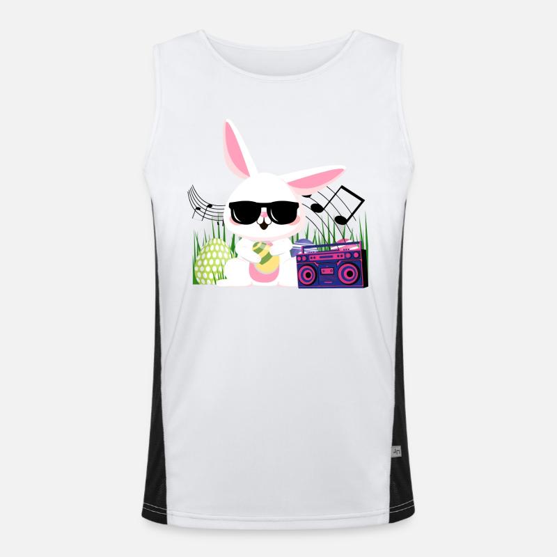 Cool Easter , Easter, Music Box, Gift Men's Functional Contrast Tank Top 