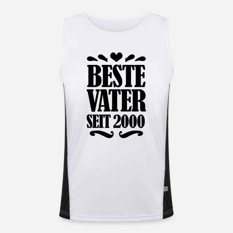 Bester Vater seit 2000 Funktionelles Kontrast-Tank Top für Männer 