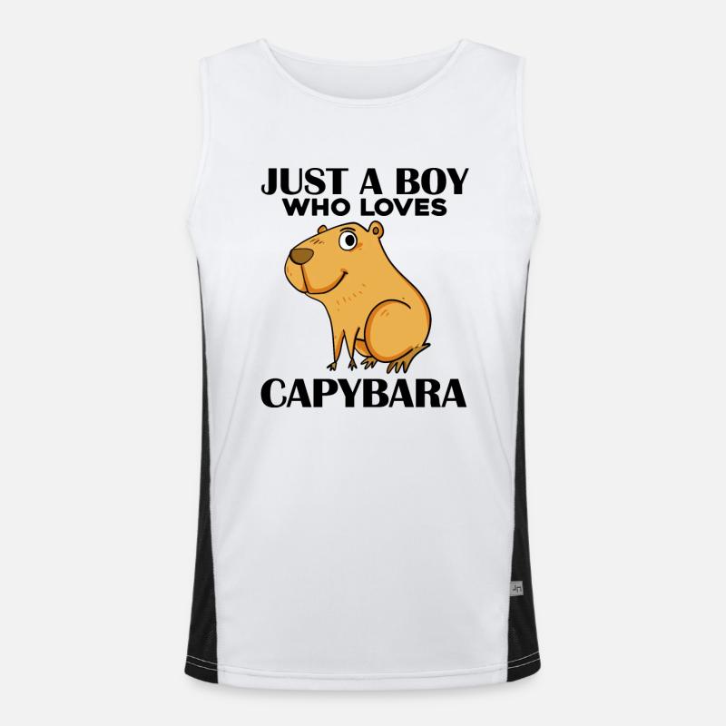 Capybara Junge Funktionelles Kontrast-Tank Top für Männer 