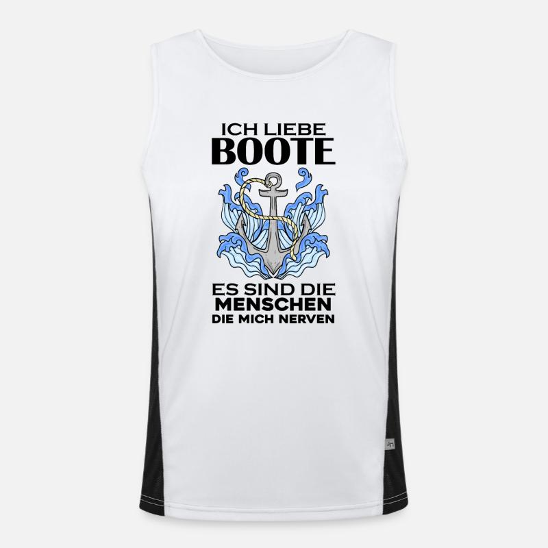 Boote Motorboot Boot Funktionelles Kontrast-Tank Top für Männer 