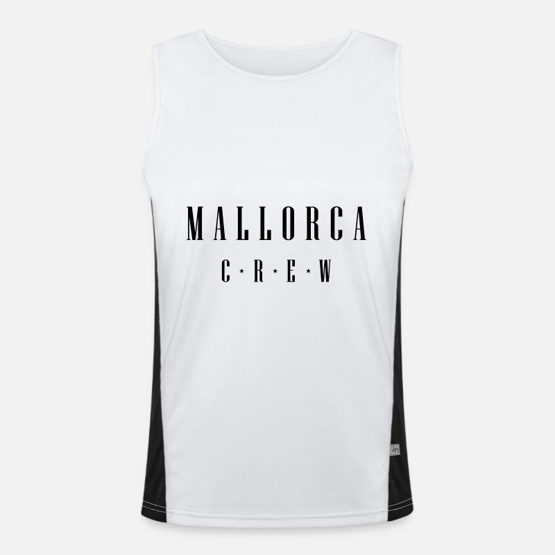 Mallorca Crew - Men's Functional Contrast Tank Top  - white/black