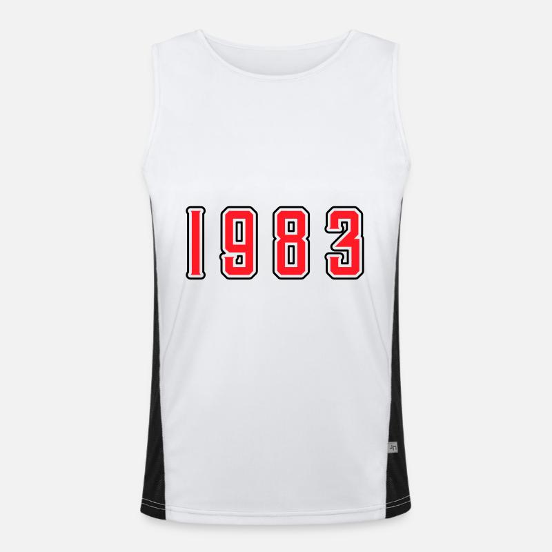 1983 year birthday Men's Functional Contrast Tank Top 