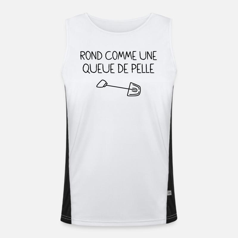 Rond Comme Une Queue De Pelle Expression Drôle Débardeur respirant contrasté Homme 